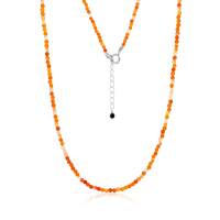 Stone &amp; Silver Choker-Halskette Achat Orange mix