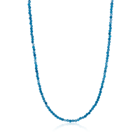 Stone & Silver Choker-Halskette Achat Blau