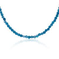 Stone & Silver Choker-Halskette Achat Blau
