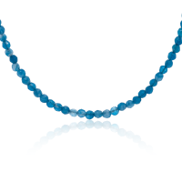 Stone &amp; Silver Choker-Halskette Achat Blau