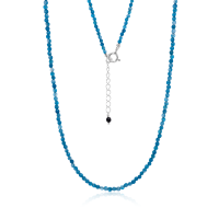 Stone & Silver Choker-Halskette Achat Blau