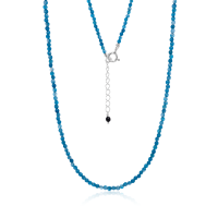 Stone &amp; Silver Choker-Halskette Achat Blau