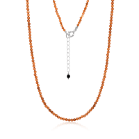 Stone & Silver Choker-Halskette Granat Orangerot