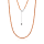 Stone & Silver Choker-Halskette Granat Orangerot