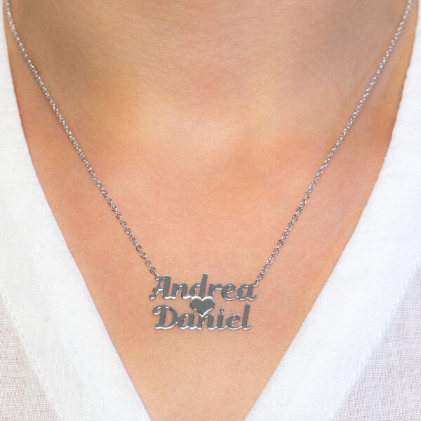 Modell Herz Silber mit Euren Namen