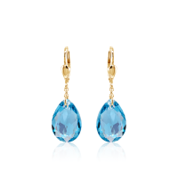Crystal & Silver Pendel-Ohrhänger Pear Cut