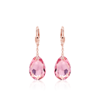 Crystal & Silver Pendel-Ohrhänger Pear Cut