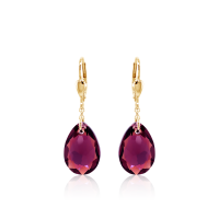 Crystal & Silver Pendel-Ohrhänger Pear Cut