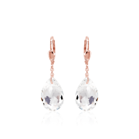 Crystal & Silver Pendel-Ohrhänger Pear Cut