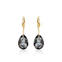 Crystal & Silver Pendel-Ohrhänger Pear Cut