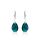 Crystal & Silver Pendel-Ohrhänger Pear Cut in Silber Emerald Shimmer