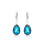 Crystal & Silver Pendel-Ohrhänger Pear Cut in Silber Bermuda Blue