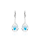 Crystal & Silver Pendel-Ohrhänger Pear Cut in Silber Aurora Borealis