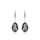 Crystal & Silver Pendel-Ohrhänger Pear Cut in Silber Silver Night