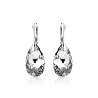 Crystal & Silver Ohrhänger Pear Argent Light in...