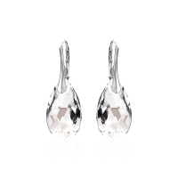 Crystal & Silver Ohrhänger Pear Moonlight in Silber