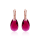 Crystal & Silver Ohrhänger Pear Ruby Silber Rosé