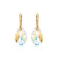 Crystal & Silver Ohrhänger Pear Aurora Borealis...