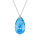 Crystal &amp; Silver Halskette Pear Aquamarine AB in Silber