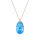 Crystal & Silver Halskette Pear Aquamarine AB Silber Rosé
