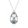 Crystal &amp; Silver Halskette Pear Argent Light in Silber