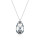 Crystal &amp; Silver Halskette Pear Argent Light in Silber