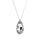 Crystal &amp; Silver Halskette Pear Argent Light in Silber