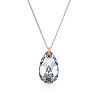 Crystal & Silver Halskette Pear Argent Light Silber...