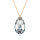 Crystal &amp; Silver Halskette Pear Argent Light Silber vergoldet