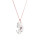 Crystal & Silver Halskette Pear Moonlight Silber Rosé