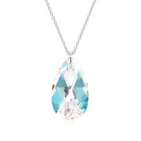 Crystal &amp; Silver Halskette Pear Crystal Shimmer in...