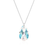 Crystal & Silver Halskette Pear Crystal Shimmer in...