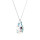 Crystal & Silver Halskette Pear Crystal Shimmer in Silber