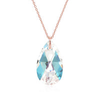 Crystal &amp; Silver Halskette Pear Crystal Shimmer Silber Ros&eacute;