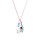 Crystal & Silver Halskette Pear Crystal Shimmer Silber Rosé