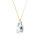 Crystal & Silver Halskette Pear Crystal Shimmer Silber vergoldet