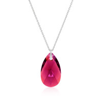 Crystal & Silver Halskette Pear Amethyst Shimmer in...