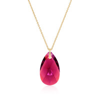 Crystal & Silver Halskette Pear Amethyst Shimmer...
