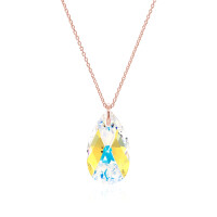 Crystal &amp; Silver Halskette Pear Aurora Borealis...