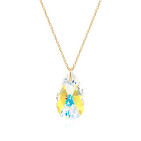 Crystal & Silver Halskette Pear Aurora Borealis...