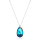 Crystal &amp; Silver Halskette Pear Bermuda Blue in Silber