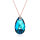 Crystal &amp; Silver Halskette Pear Bermuda Blue Silber Ros&eacute;