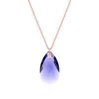 Crystal & Silver Halskette Pear Tanzanit Silber...