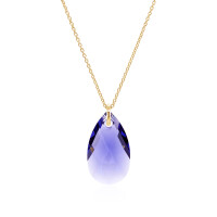Crystal & Silver Halskette Pear Tanzanit Silber...