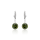 Crystal & Silver Pendel-Ohrhänger Zirkonia Peridot in Silber