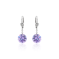 Crystal & Silver Pendel-Ohrhänger Zirkonia...