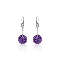 Crystal & Silver Pendel-Ohrhänger Zirkonia...
