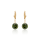 Crystal & Silver Pendel-Ohrhänger Zirkonia Peridot Silber vergoldet