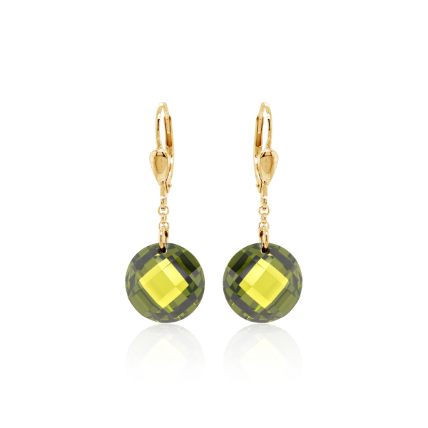 Crystal & Silver Pendel-Ohrhänger Zirkonia in versch. Farben