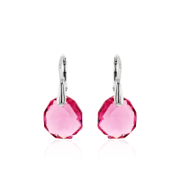 Crystal & Silver Ohrhänger Majestic in Silber Rose